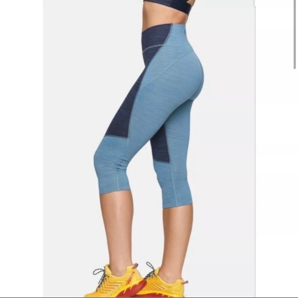 NWT Outdoor Voices tech sweat Kneecap leggings blue size XL